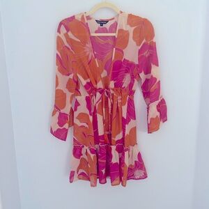 Club Z Collection boho floral sheer cover-up